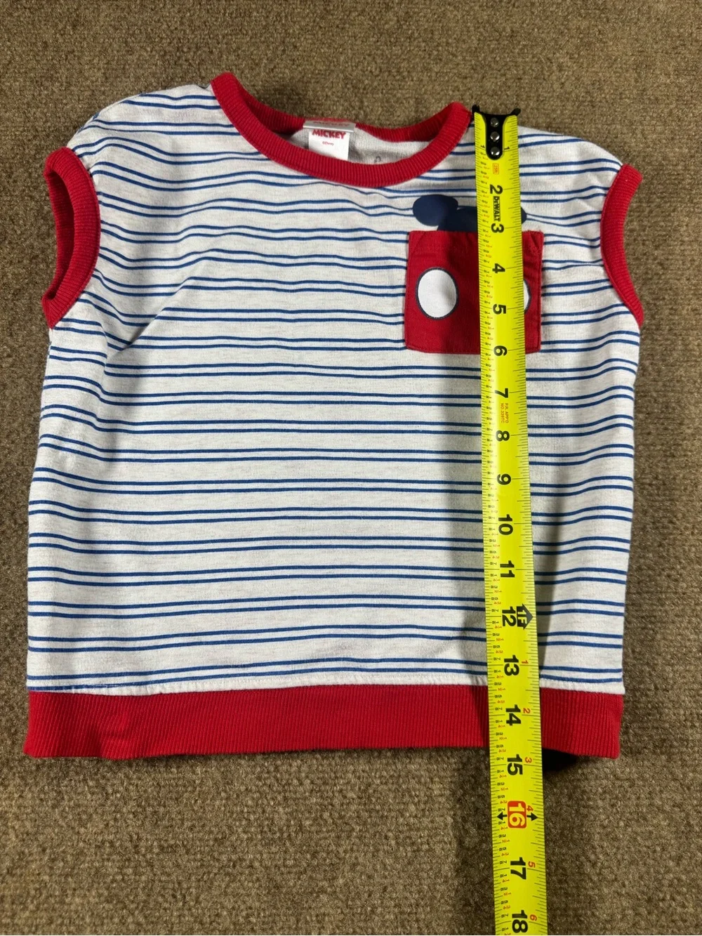 Disney Junior Mickey Toddler Short Sleeveless T shirt Tee Size 5T Unisex Boys